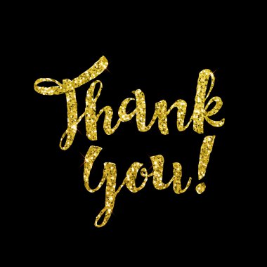 Teşekkür ederim el vektör altın hat yazı.