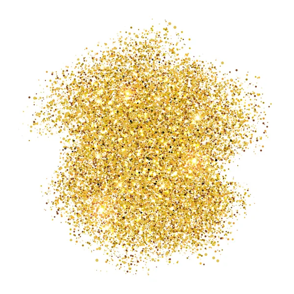 Gouden glitter flare spray textuur achtergrond. — Stockvector