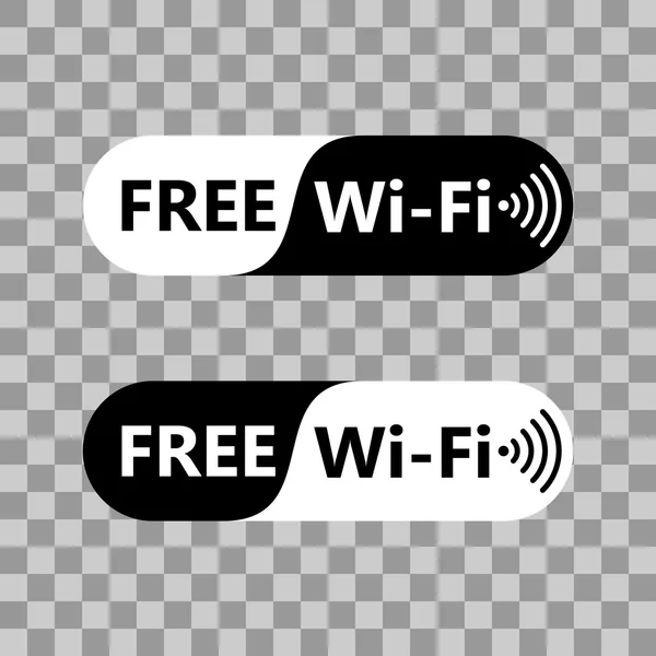 Icône wifi gratuit. Autocollant de connexion sans fil — Image vectorielle