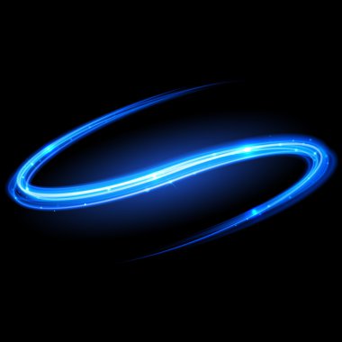 Vektör mavi neon ışık izleme