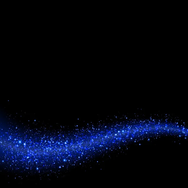 Abstracto resplandor de la ola de polvo estelar — Vector de stock