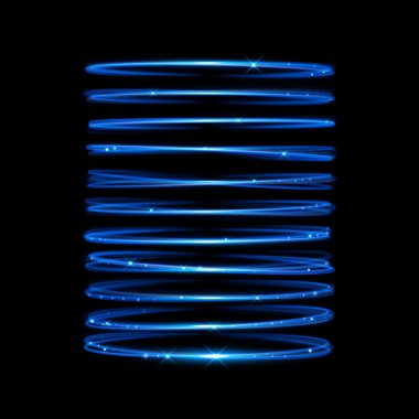 Vektör ışık neon daire etkisi