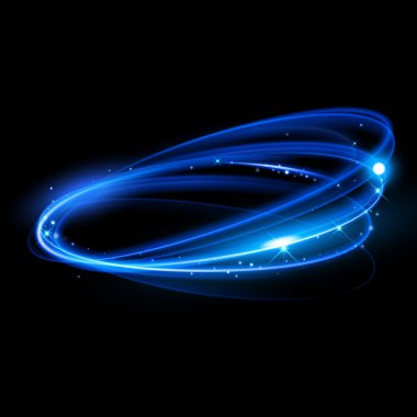 Hareket halindeki vektör neon ışık çemberi