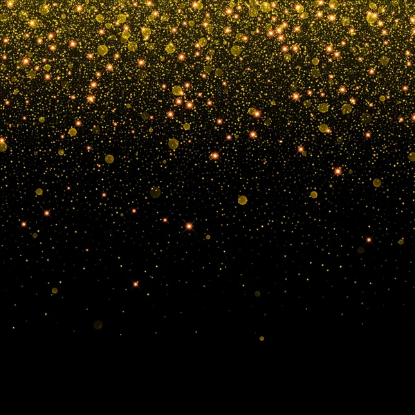 Векторний фоновий ефект частинок золота блискітка — стоковий вектор