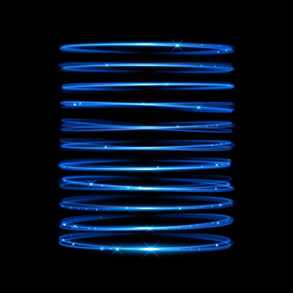Efeito de círculo de néon luz vetorial — Vetor de Stock