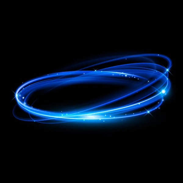 Vecteur néon cercle lumineux en mouvement — Image vectorielle