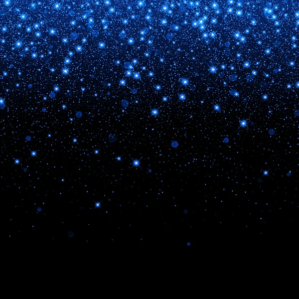 Vector neon blue glitter particles background effect — Stock Vector