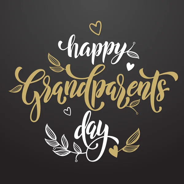 Feliz dia dos avós cartão de saudação —  Vetores de Stock