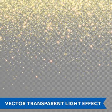 Vektör altın glitter parçacıklar etkisi arka plan