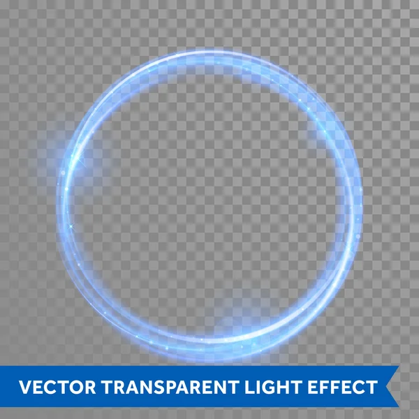 Vektor könnyű nyomvonal kör. Izzó tűz gyűrűt nyomkövetési — Stock Vector