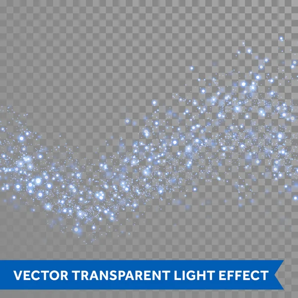 Yıldız tozu parlak neon mavi parlak parçacıkları izi