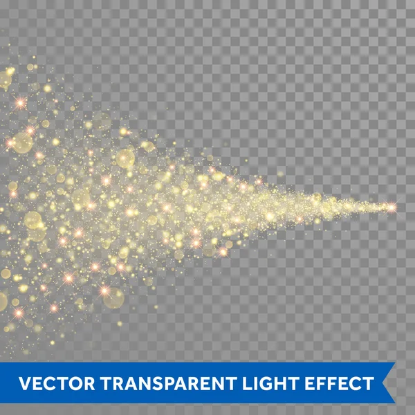 Vector neon blauw sprankelende stardust trail — Stockvector