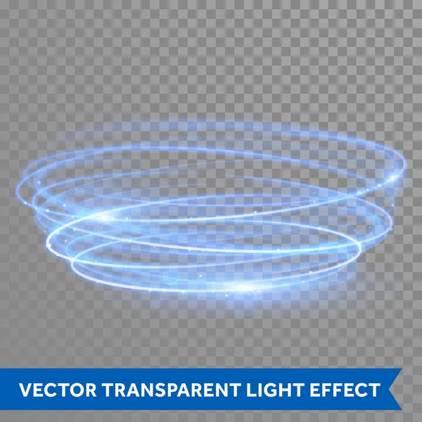 Vector blå cirkel ljus med spårning — Stock vektor