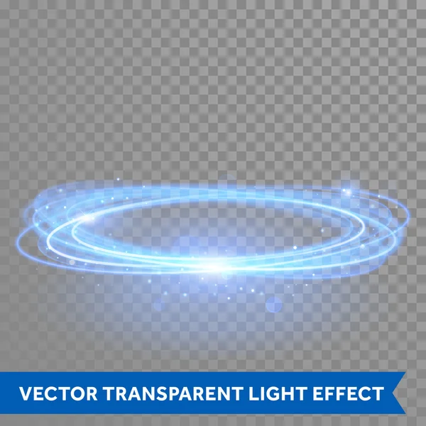 Luz de círculo azul vectorial con trazado — Archivo Imágenes Vectoriales