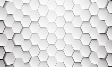 White tile of honeycomb shape plates background