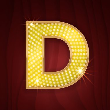 Altın ampul ampul harf D