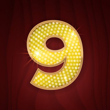 Altın ampul ampul sayısı 9 Dokuz