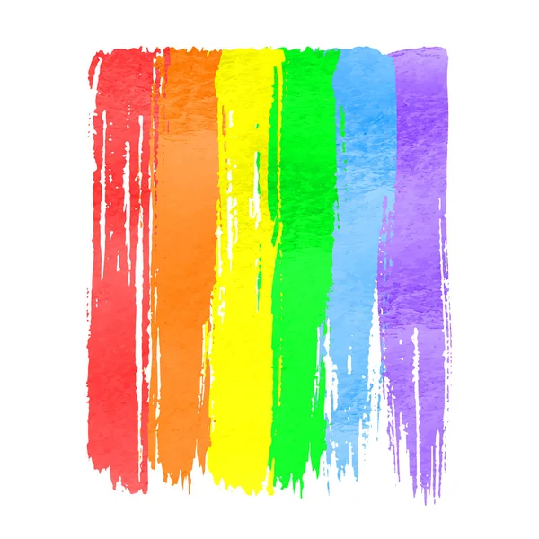 Arco iris vector acuarela mano dibujado pintura — Vector de stock