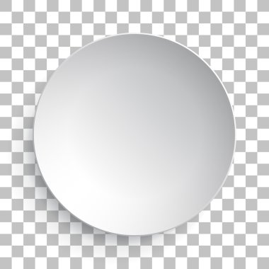 Boş beyaz tabak tabak izole 3d mockup modeli