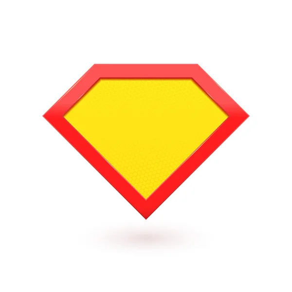 Super hjälte komisk karaktär etikett emblem — Stock vektor