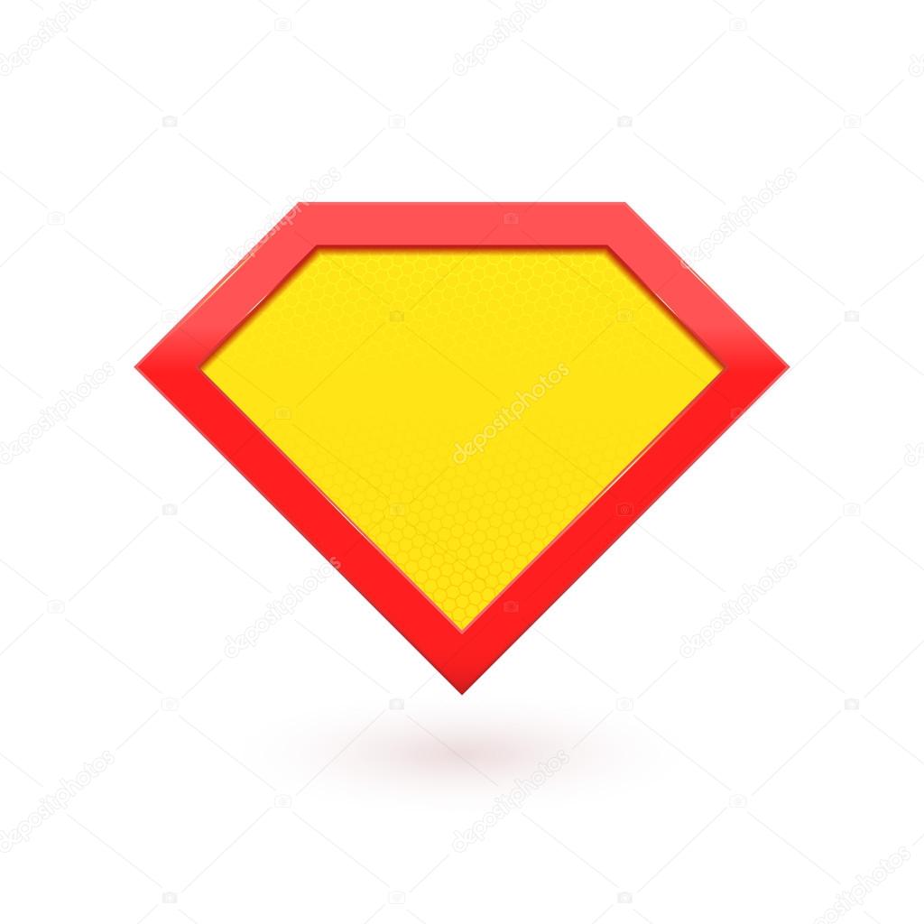 Super hero comic character label emblem
