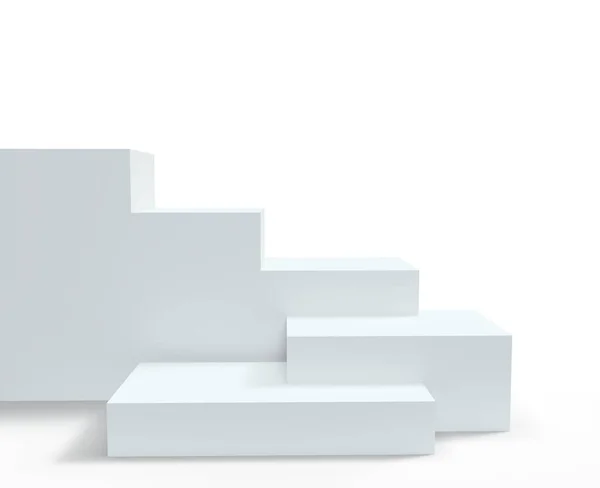 Fond Podium Socle Plate Forme Affichage Produit Blanc Podium Scène — Photo