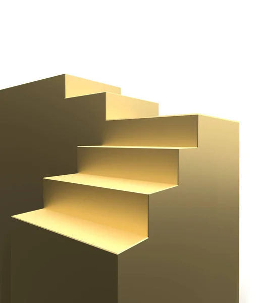 Podium Fond Plate Forme Scène Dorée Avec Des Escaliers Sur — Photo