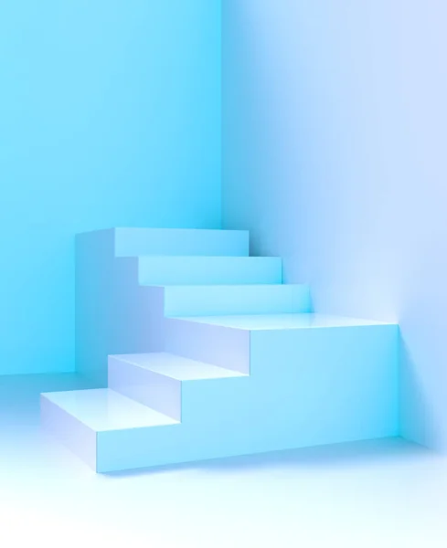 表彰台階段 プラットフォーム階段 3D台座はしごの背景 ステージはしごのステップと表彰台スタンド 製品表示スタジオの背景 — ストック写真