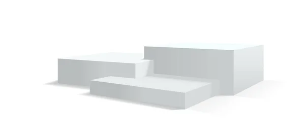 Fond Socle Podium Blanc Présentoir Fond Plate Forme Scène Rendu — Image vectorielle