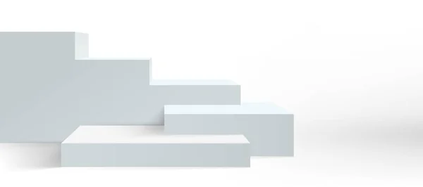 Podyum Arkaplan Vektör Platformu Kaidesi Ürün Görüntüsü Beyaz Sahne Podyumu — Stok Vektör