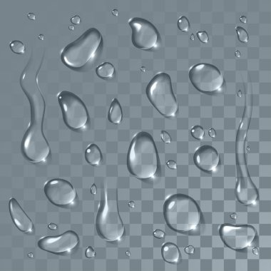 Water drops set #2 clipart