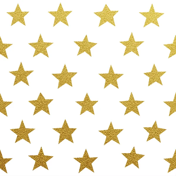 Patrón de estrellas brillantes de oro — Vector de stock