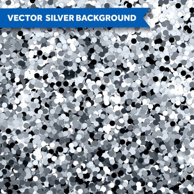 Vector Silver Glittering background clipart