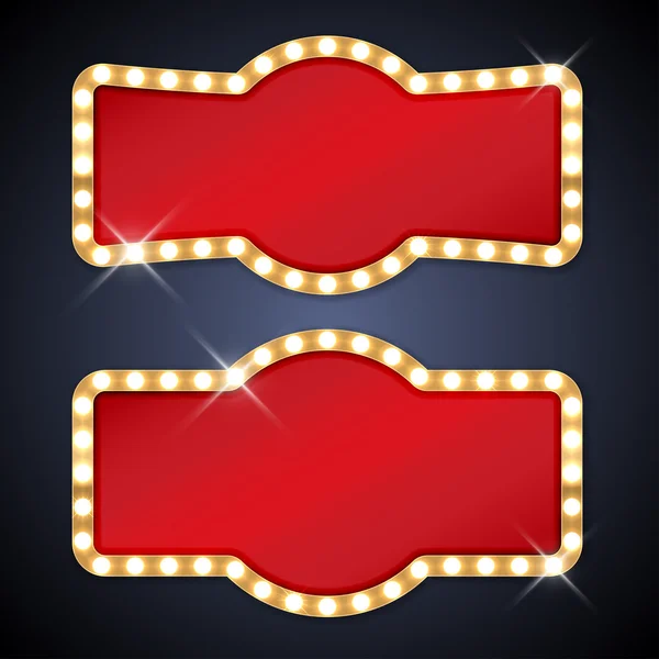 Retro light bulb signboard with space for text