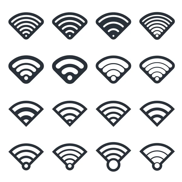 Vector wireless icons set — Stock Vector