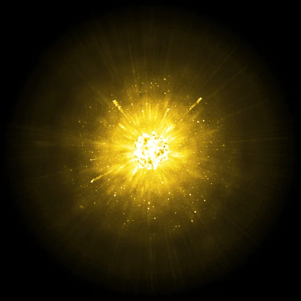 Gold big explosion — Stock Photo, Image