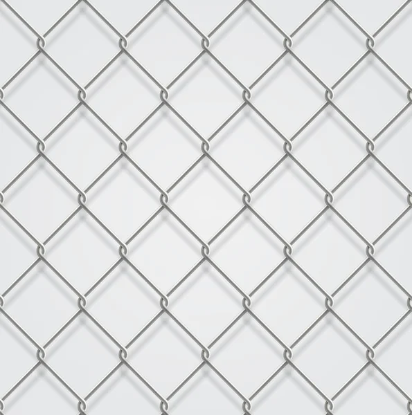 Seamless chain fence background with shadow. — Stock Vector