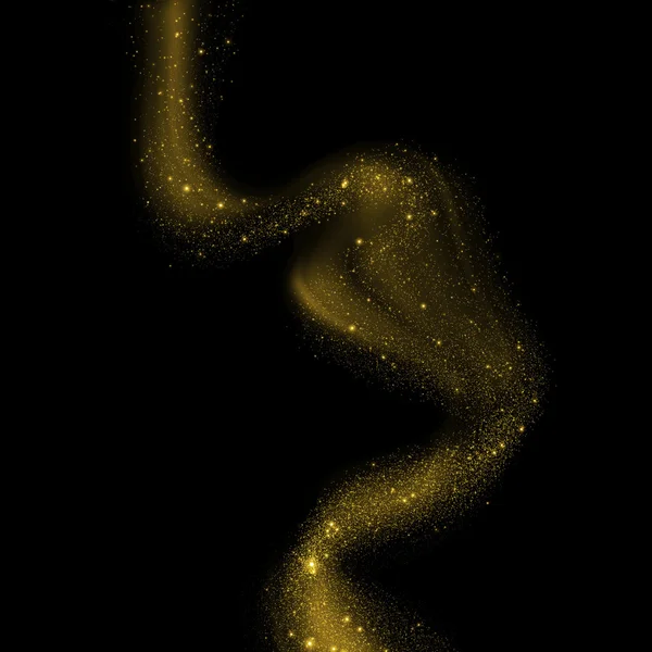 Cauda de fumaça dourada brilhante . — Fotografia de Stock
