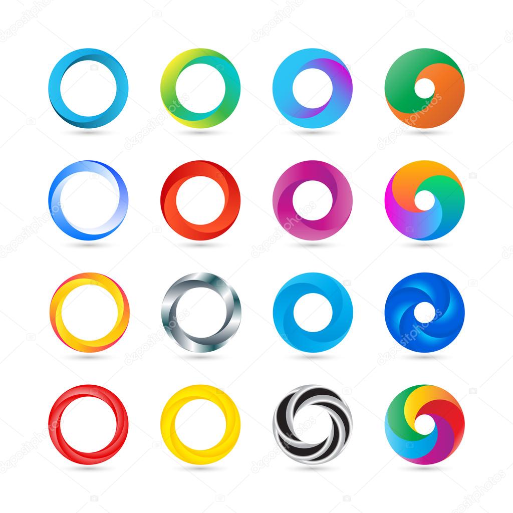 Business Abstract Circle logo icon. Corporate, Media, Technology styles vector design.