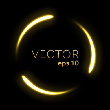 Altın akan ışık daire yollar