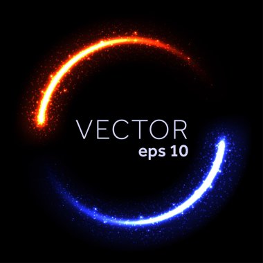 Parlak yıldız tozu ışıklar daire