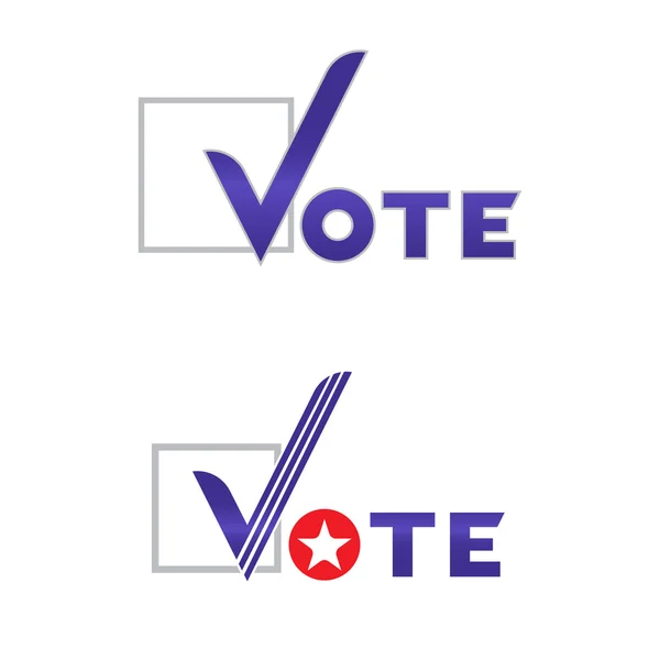 Vector vote checkmark box icon — Stock Vector