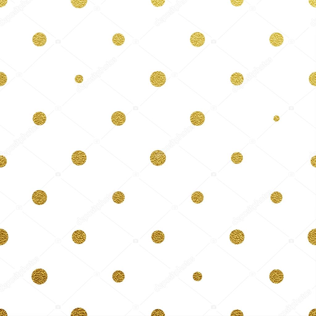 Gold glittering small polka dot seamless pattern