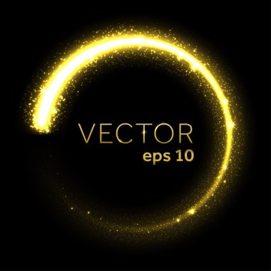 Altın Parıltılı yıldız tozu daire