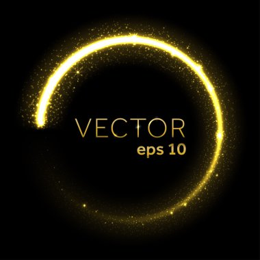 Altın Parıltılı yıldız tozu daire