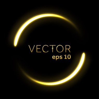 Altın akan ışık daire