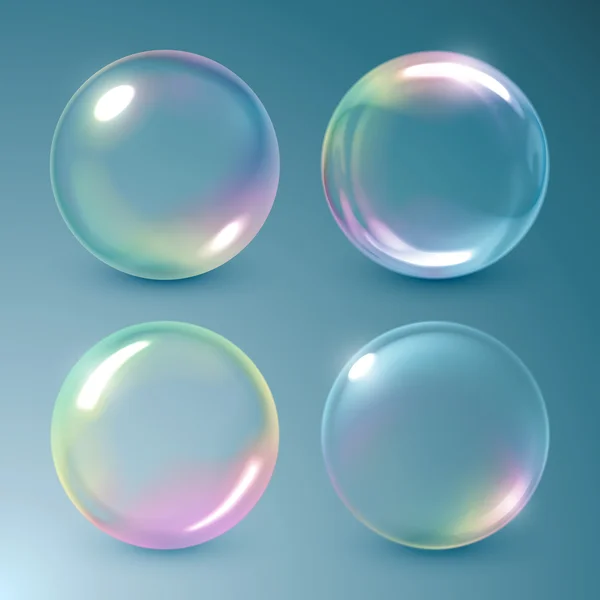 Bulles de savon transparentes — Image vectorielle