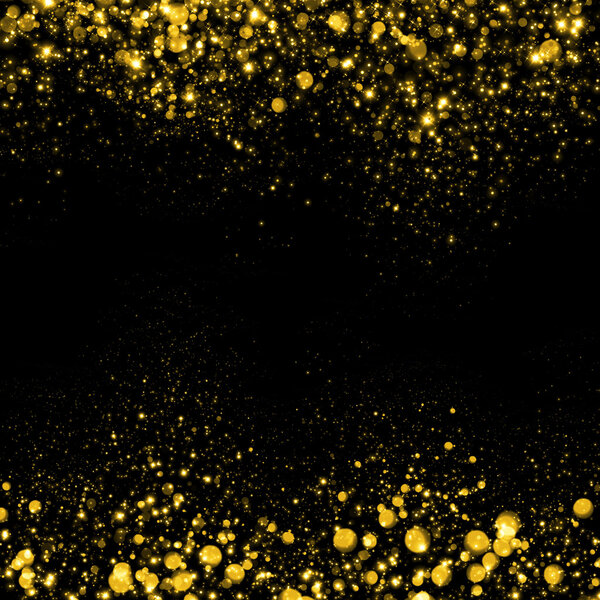 Gold glittering sparks background