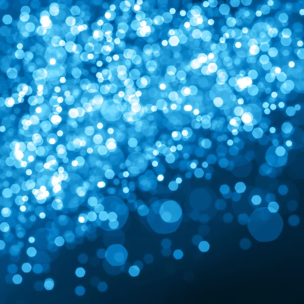 Blaue Bokeh-Textur mit defokussierten Lichtern — Stockfoto