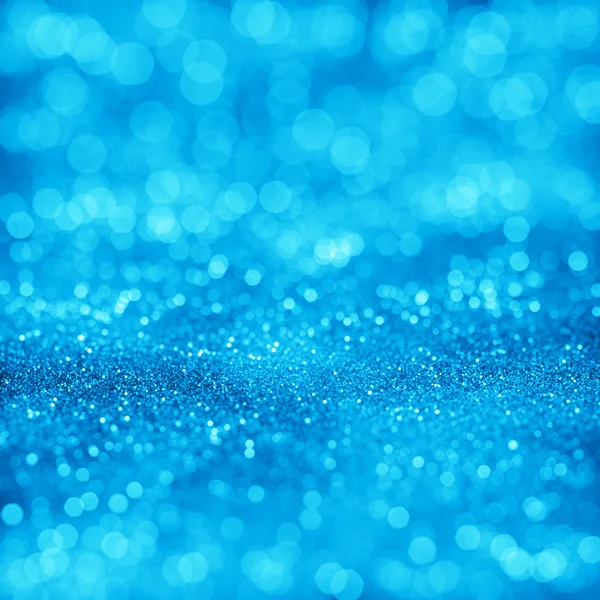 Textura bokeh azul com luzes desfocadas — Fotografia de Stock